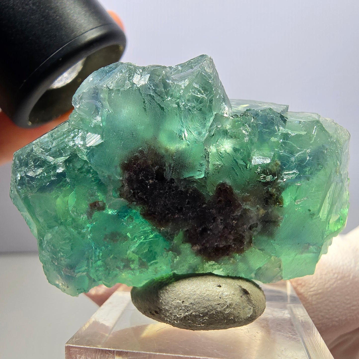 Klarer Phantom Fluorit Würfel parkettiert, grün Okorusu, Namibia 49*36*22mm