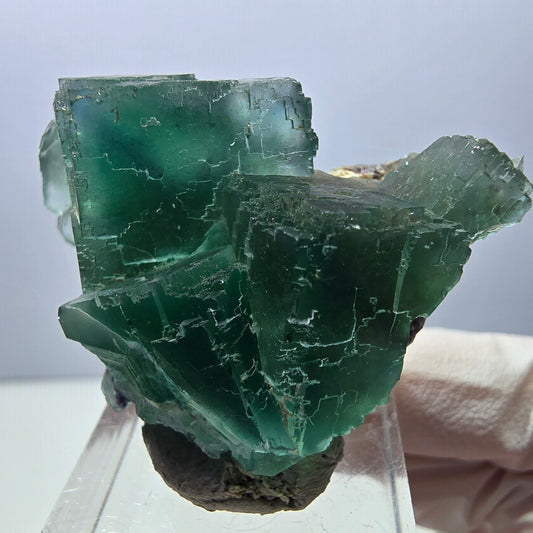 Klarer Phantom Fluorit Würfel parkettiert, grün Okorusu, Namibia 45*33*23mm