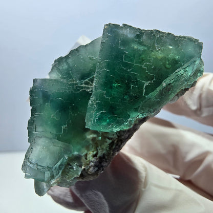 Klarer Phantom Fluorit Würfel parkettiert, grün Okorusu, Namibia 45*33*23mm