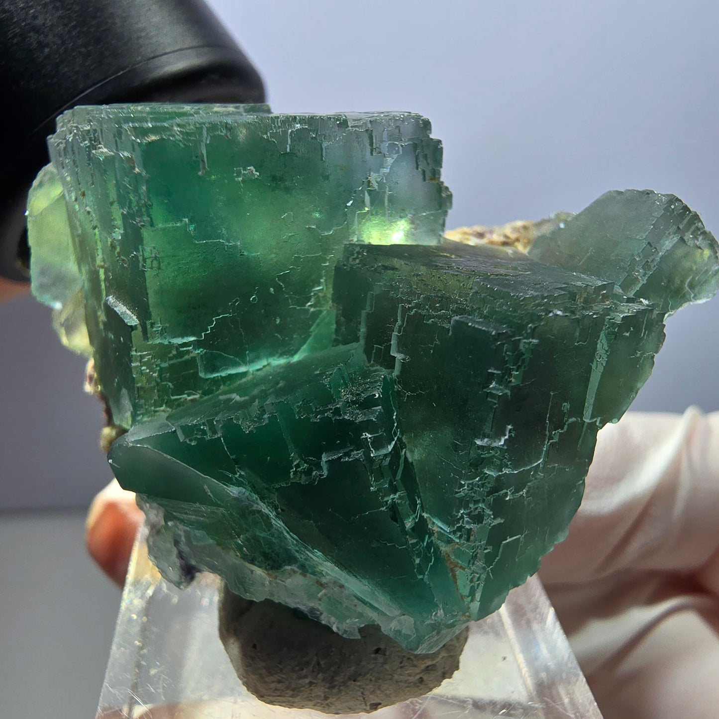Klarer Phantom Fluorit Würfel parkettiert, grün Okorusu, Namibia 45*33*23mm