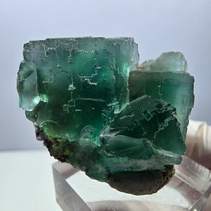 Klarer Phantom Fluorit Würfel parkettiert, grün Okorusu, Namibia 45*33*23mm