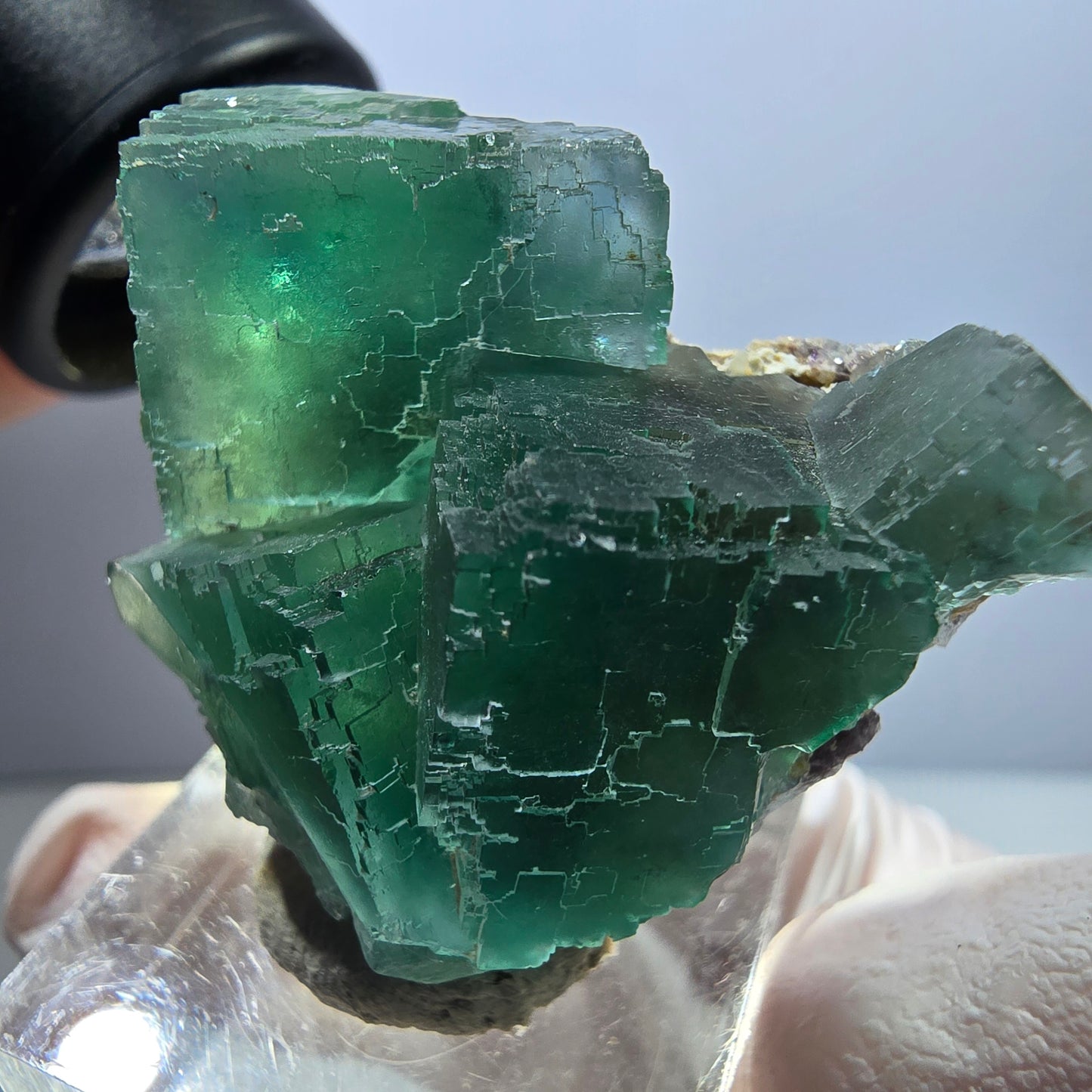 Klarer Phantom Fluorit Würfel parkettiert, grün Okorusu, Namibia 45*33*23mm