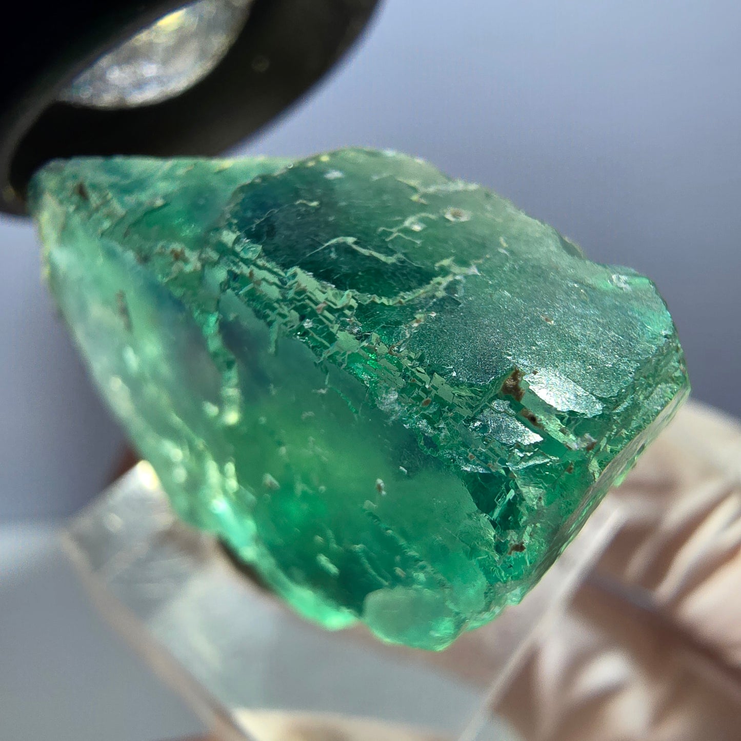 Klarer Phantom Fluorit Würfel parkettiert, grün Okorusu, Namibia 31*30*15mm
