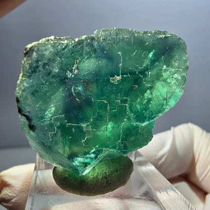 Klarer Phantom Fluorit Würfel parkettiert, grün Okorusu, Namibia 31*30*15mm