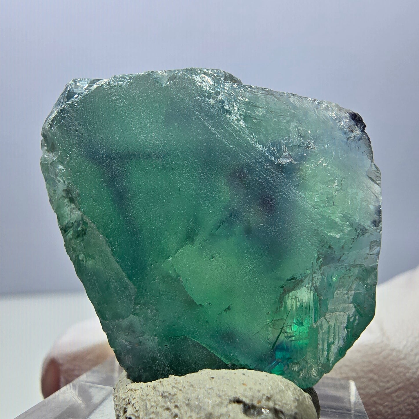 Klarer Phantom Fluorit Würfel parkettiert, grün Okorusu, Namibia 31*30*15mm