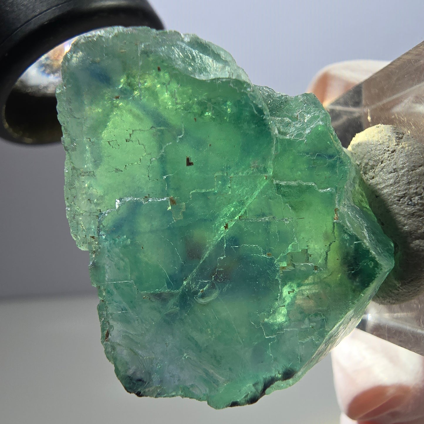 Klarer Phantom Fluorit Würfel parkettiert, grün Okorusu, Namibia 31*30*15mm