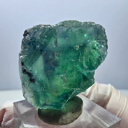 Klarer Phantom Fluorit Würfel parkettiert, grün Okorusu, Namibia 31*30*15mm