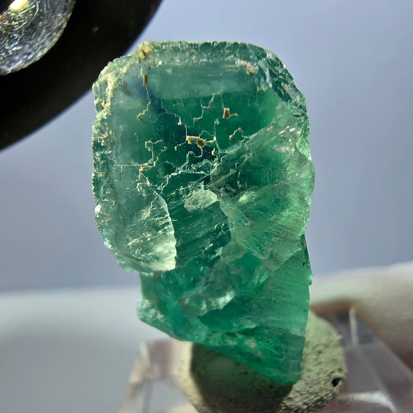 Klarer Phantom Fluorit Würfel parkettiert, grün Okorusu, Namibia 31*30*15mm