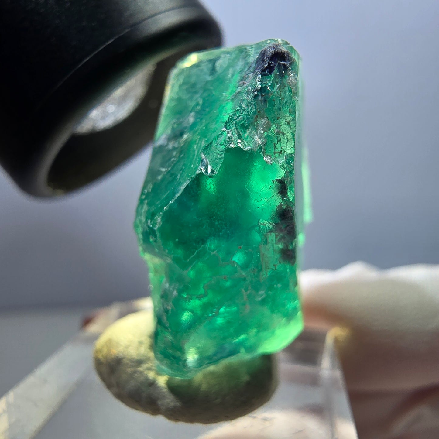 Klarer Phantom Fluorit Würfel parkettiert, grün Okorusu, Namibia 31*30*15mm