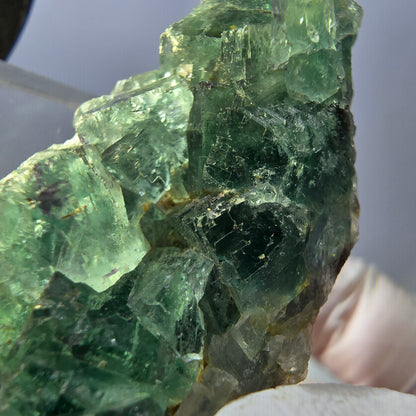 Klarer Phantom Fluorit Würfel parkettiert, grün Okorusu, Namibia 49*23*16mm