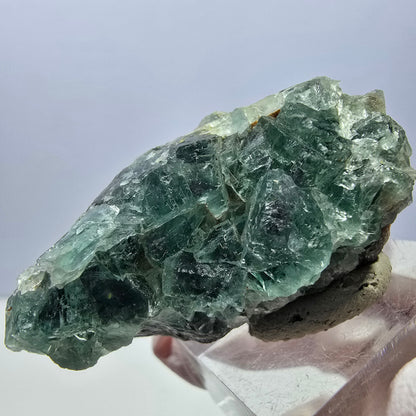 Klarer Phantom Fluorit Würfel parkettiert, grün Okorusu, Namibia 49*23*16mm