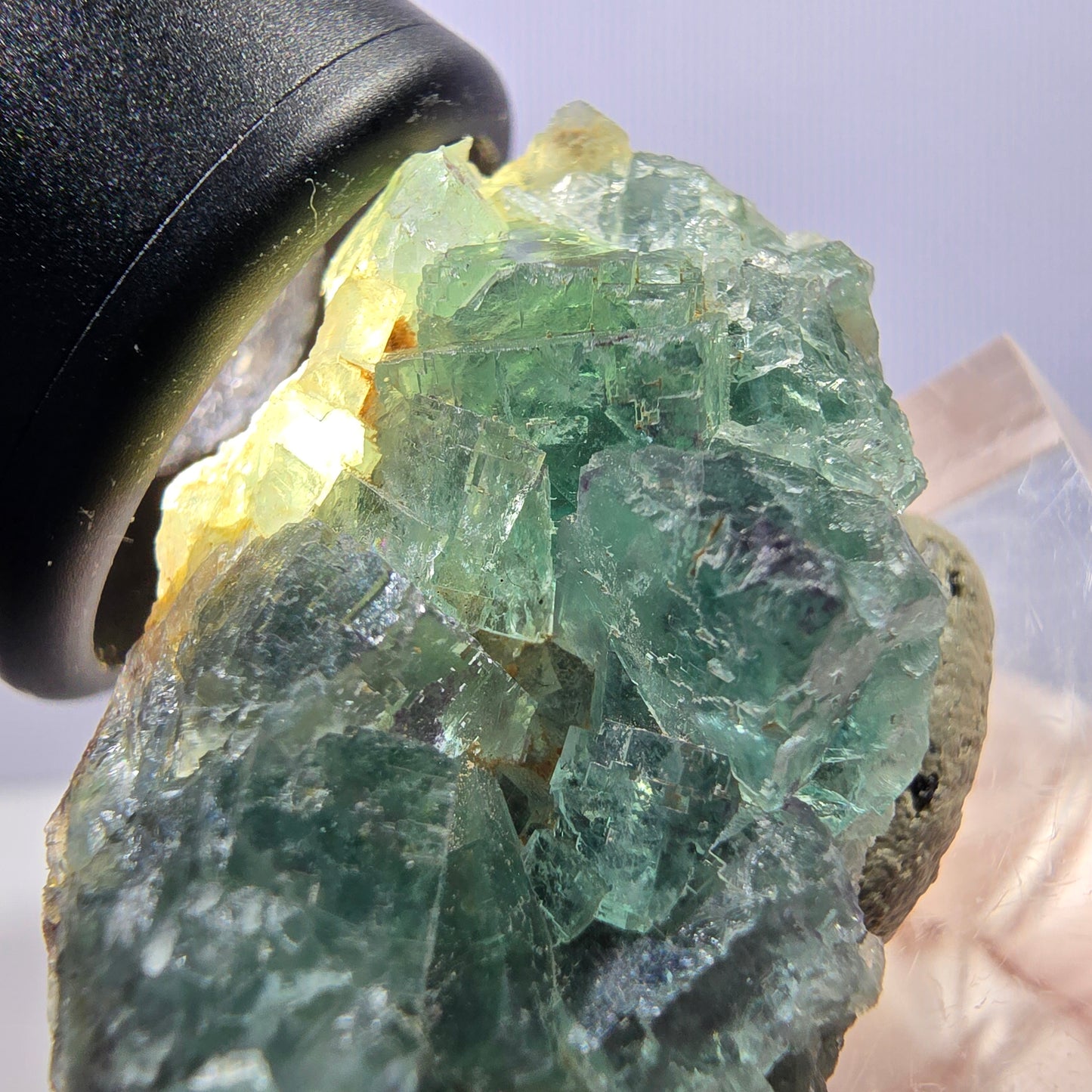 Klarer Phantom Fluorit Würfel parkettiert, grün Okorusu, Namibia 49*23*16mm