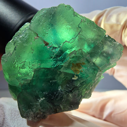 Klarer Phantom Fluorit Würfel parkettiert, grün Okorusu, Namibia 38*31*30mm