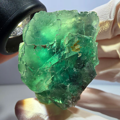 Klarer Phantom Fluorit Würfel parkettiert, grün Okorusu, Namibia 38*31*30mm