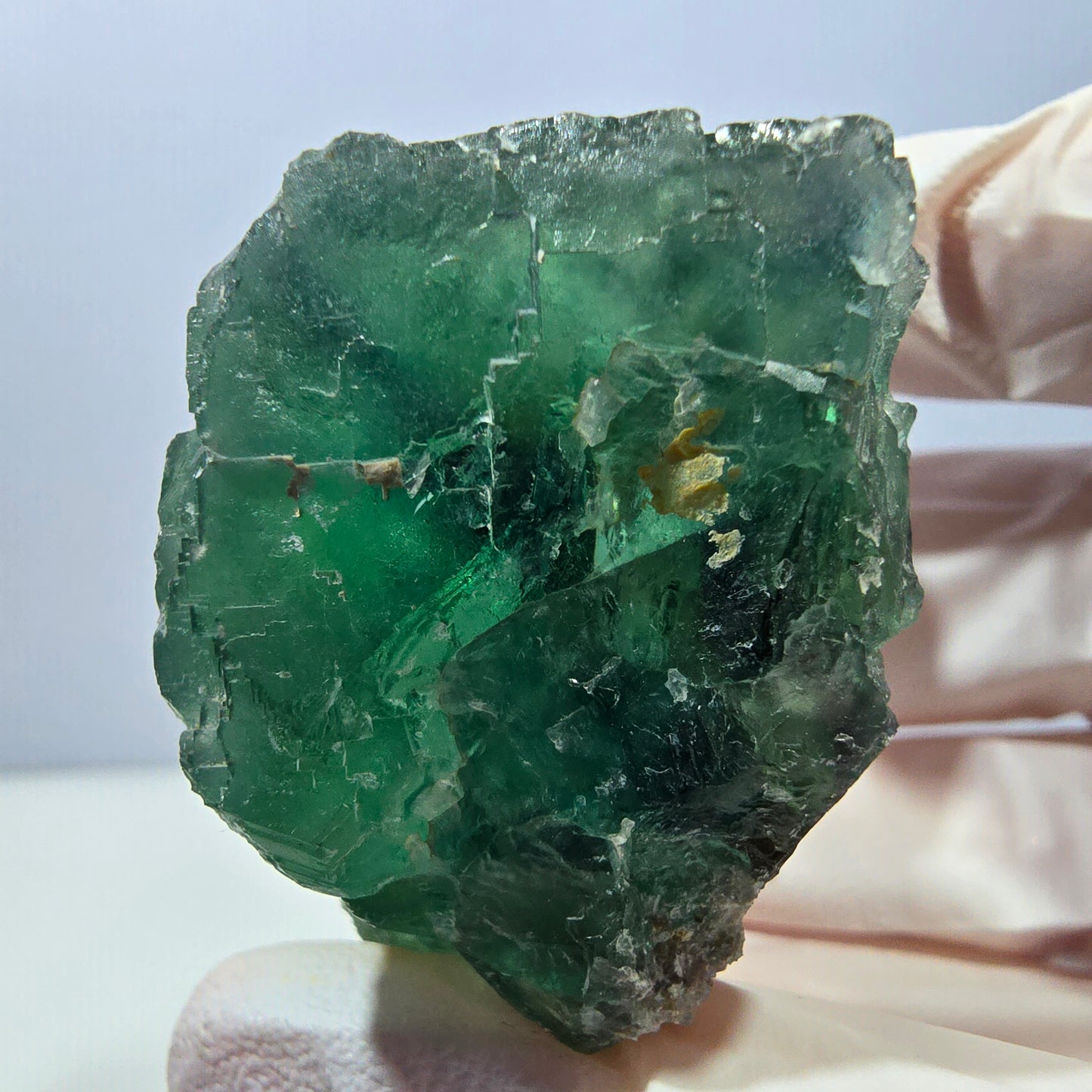 Klarer Phantom Fluorit Würfel parkettiert, grün Okorusu, Namibia 38*31*30mm