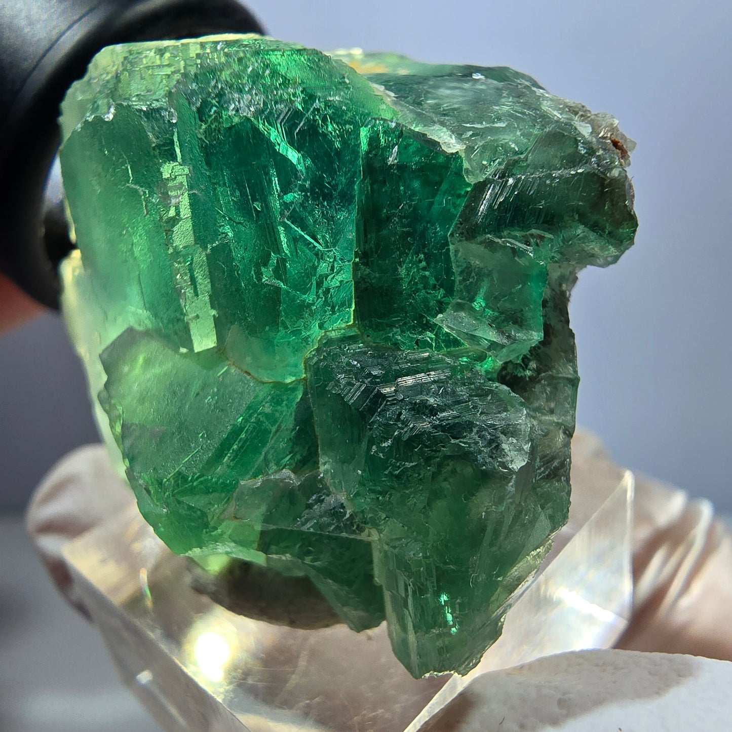 Klarer Phantom Fluorit Würfel parkettiert, grün Okorusu, Namibia 38*31*30mm