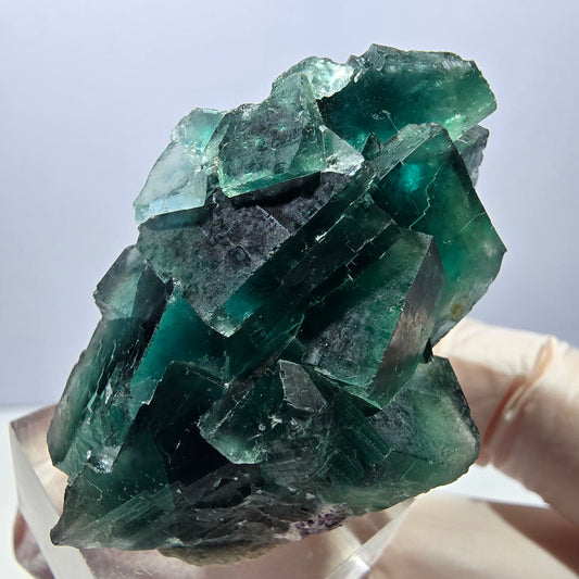 Klarer Phantom Fluorit Würfel parkettiert, grün Okorusu, Namibia 48*29*29mm
