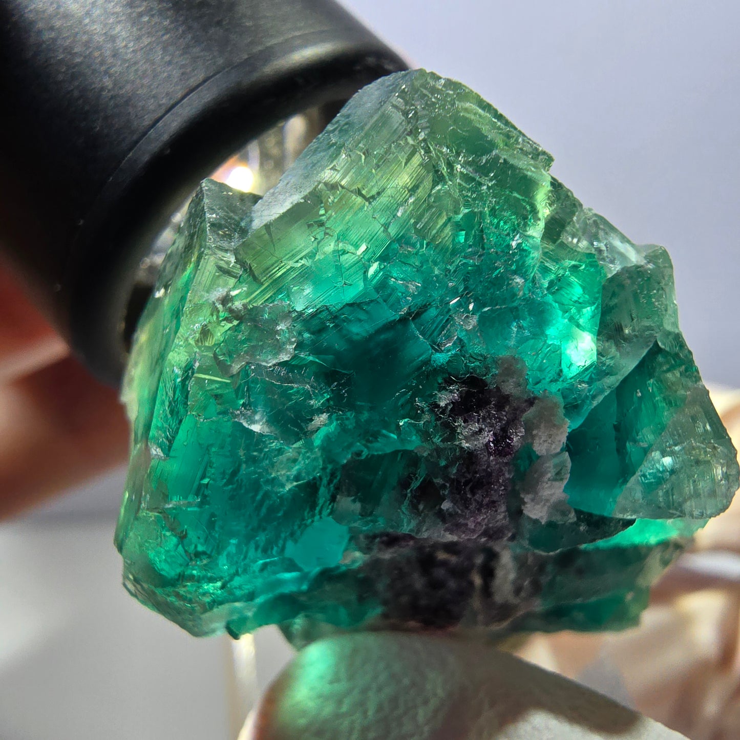 Klarer Phantom Fluorit Würfel parkettiert, grün Okorusu, Namibia 48*29*29mm