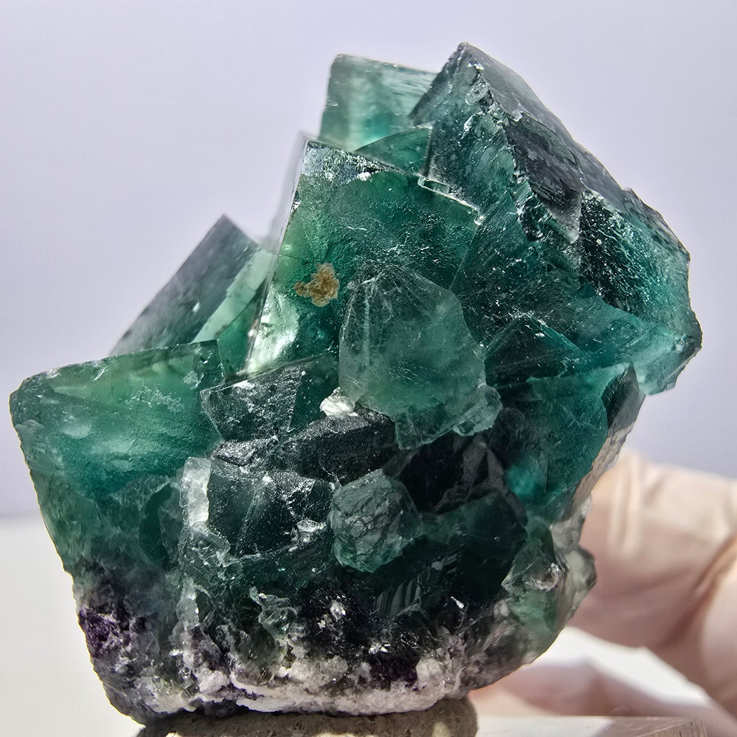 Klarer Phantom Fluorit Würfel parkettiert, grün Okorusu, Namibia 48*29*29mm