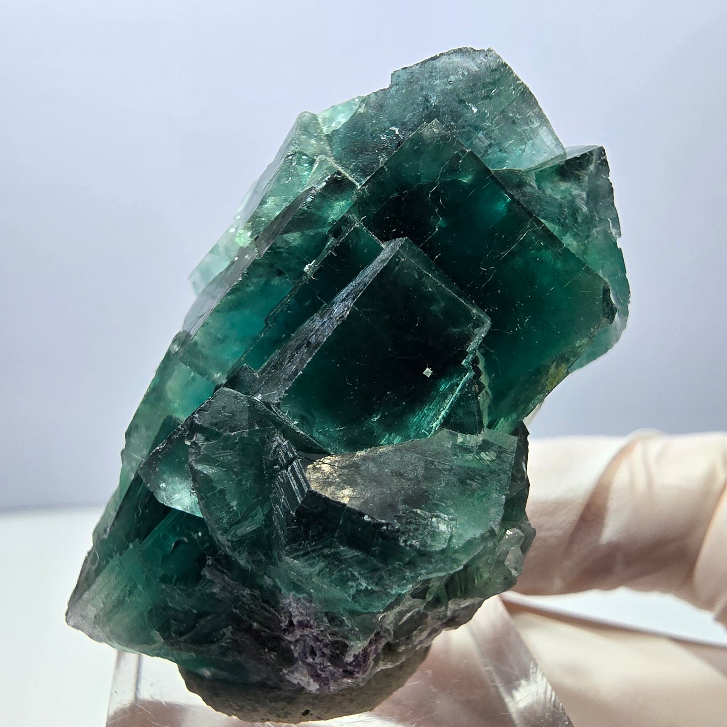 Klarer Phantom Fluorit Würfel parkettiert, grün Okorusu, Namibia 48*29*29mm