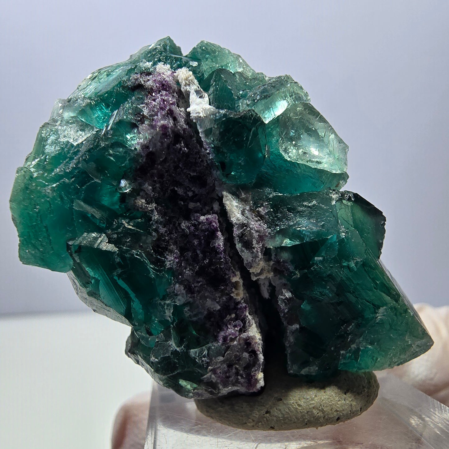 Klarer Phantom Fluorit Würfel parkettiert, grün Okorusu, Namibia 48*29*29mm