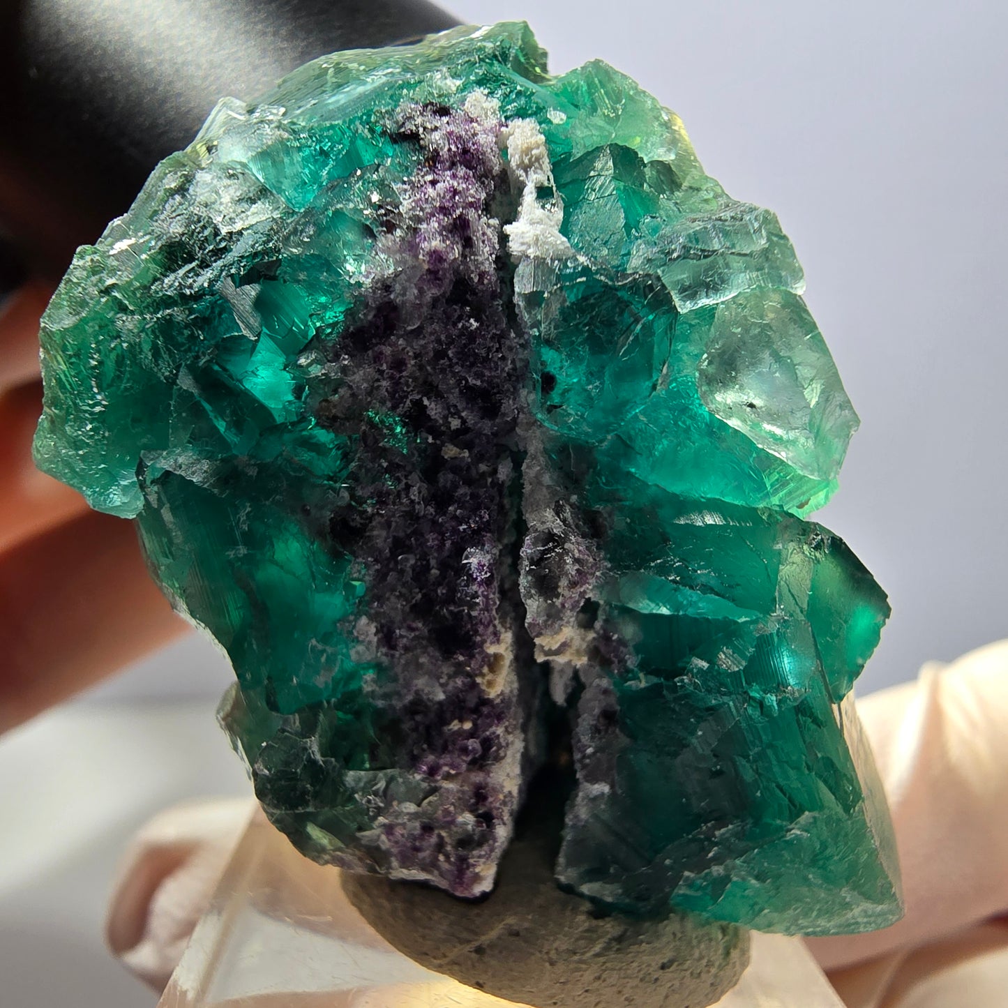 Klarer Phantom Fluorit Würfel parkettiert, grün Okorusu, Namibia 48*29*29mm