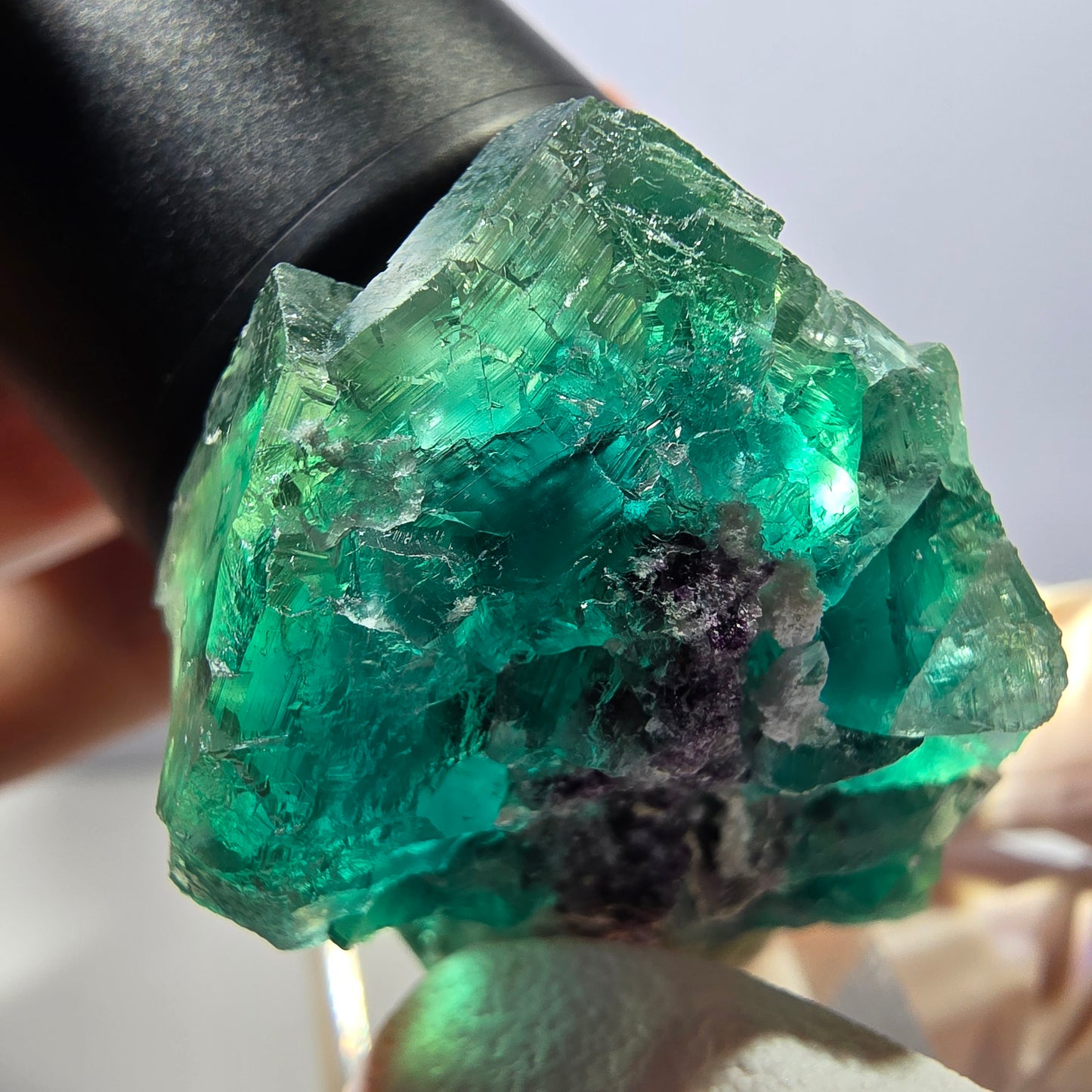 Klarer Phantom Fluorit Würfel parkettiert, grün Okorusu, Namibia 48*29*29mm