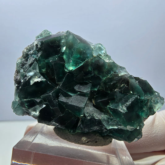Klarer Phantom Fluorit Würfel parkettiert, grün Okorusu, Namibia 46*30*12mm