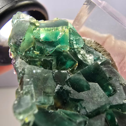 Klarer Phantom Fluorit Würfel parkettiert, grün Okorusu, Namibia 46*30*12mm