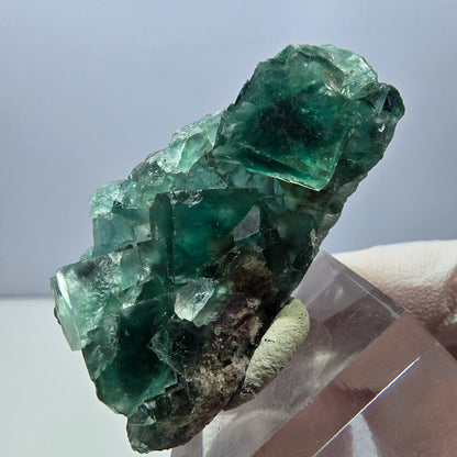 Klarer Phantom Fluorit Würfel parkettiert, grün Okorusu, Namibia 48*26*16mm