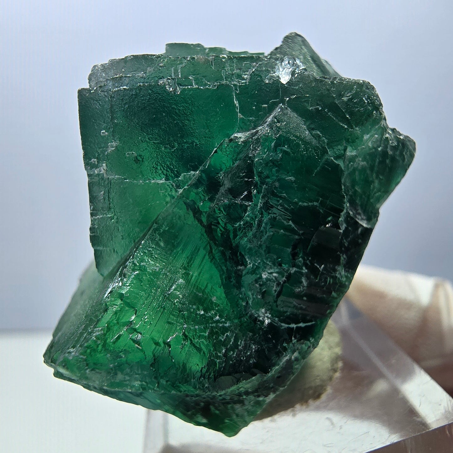 Klarer Phantom Fluorit Würfel parkettiert, grün Okorusu, Namibia 42*33*29mm