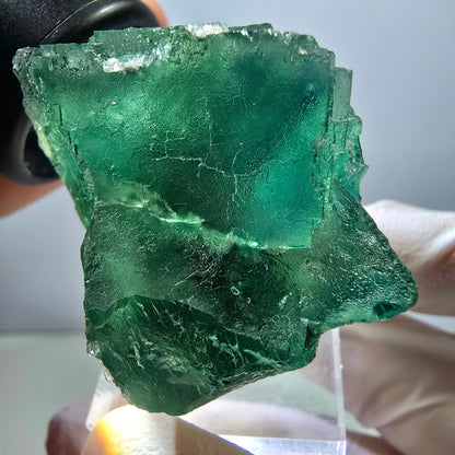 Klarer Phantom Fluorit Würfel parkettiert, grün Okorusu, Namibia 42*33*29mm