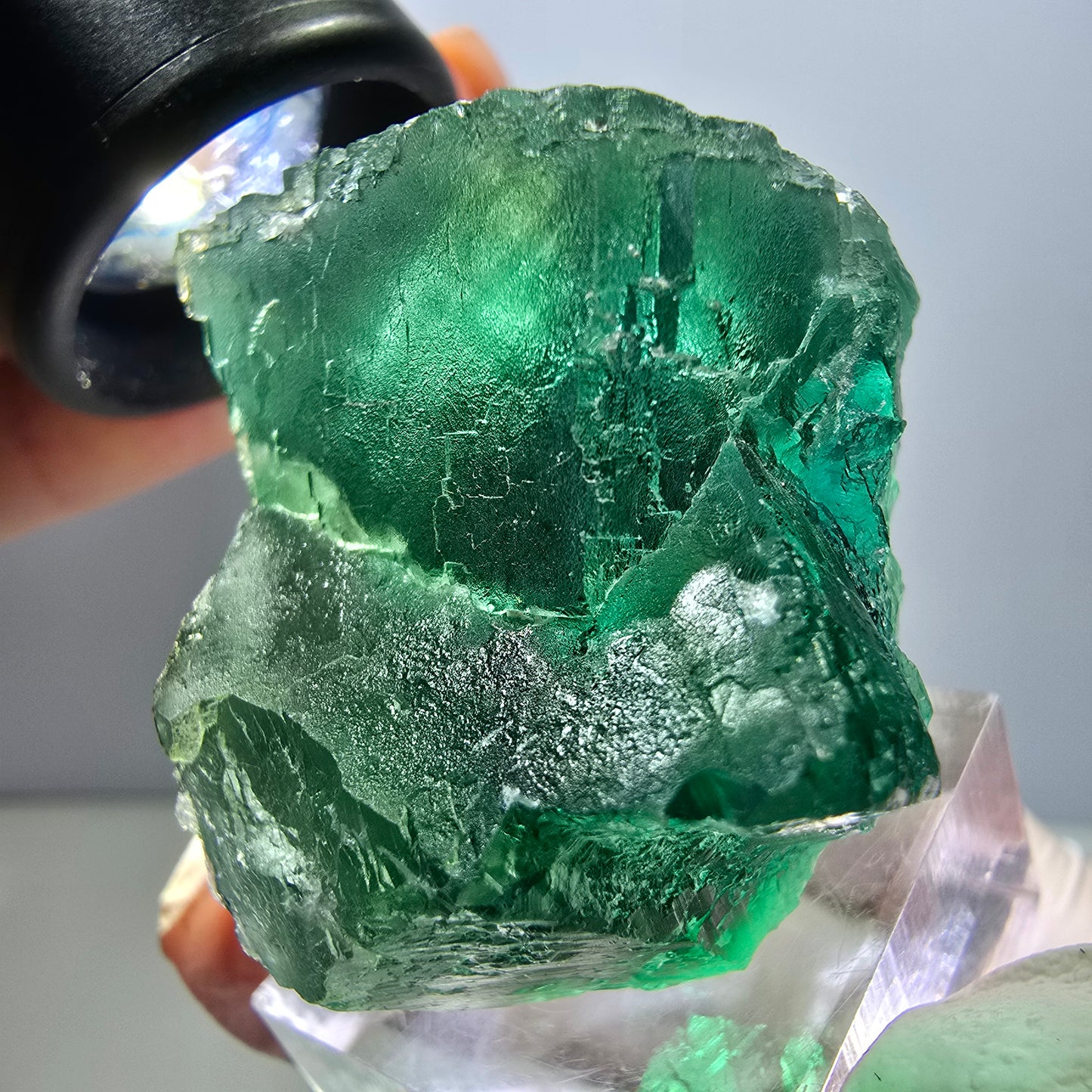 Klarer Phantom Fluorit Würfel parkettiert, grün Okorusu, Namibia 42*33*29mm