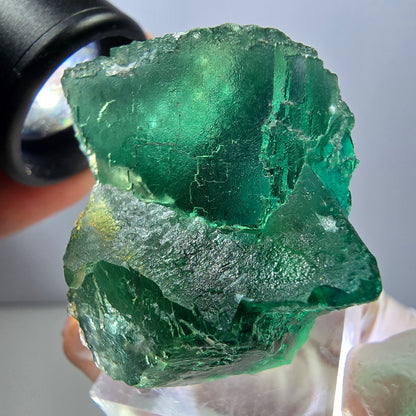 Klarer Phantom Fluorit Würfel parkettiert, grün Okorusu, Namibia 42*33*29mm