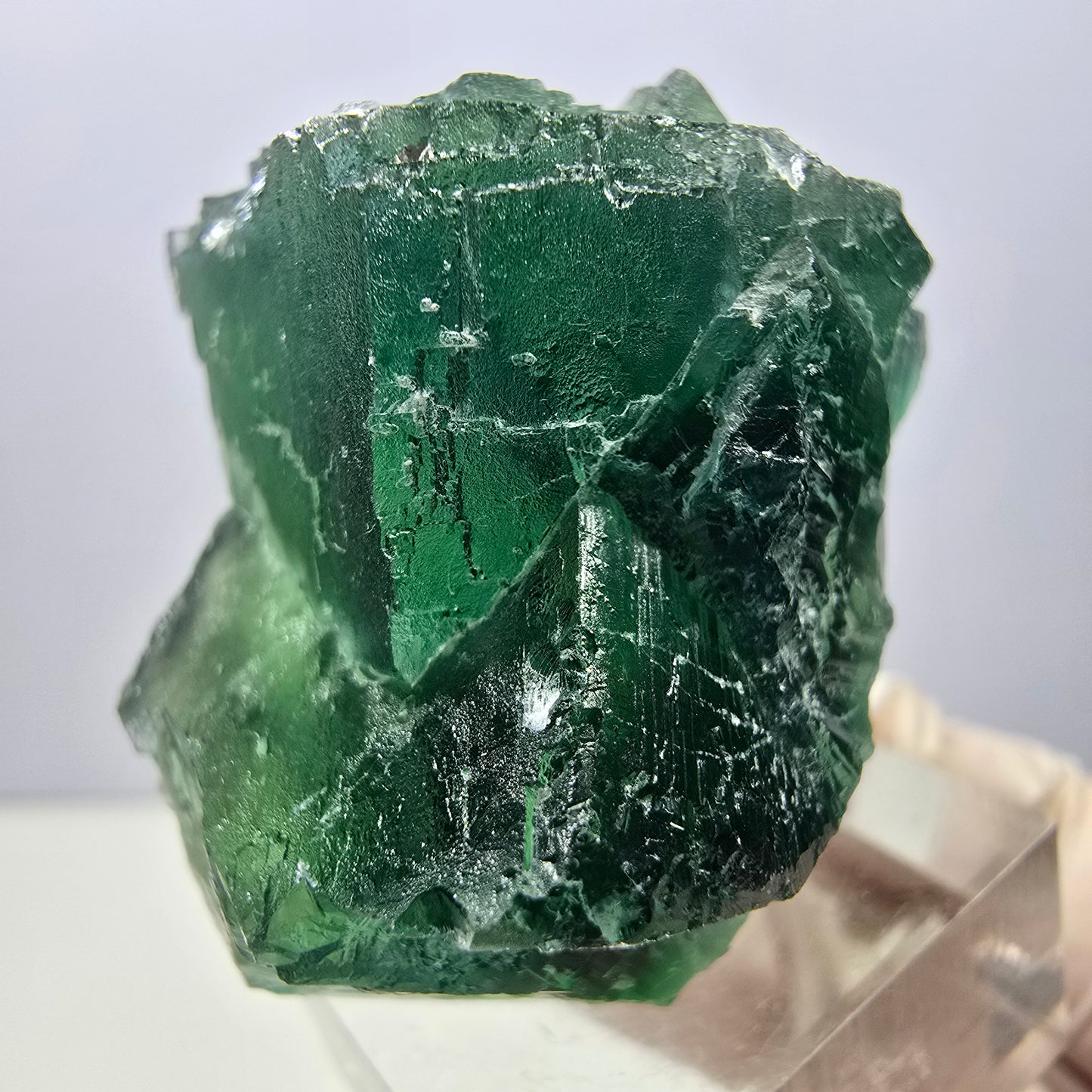 Klarer Phantom Fluorit Würfel parkettiert, grün Okorusu, Namibia 42*33*29mm