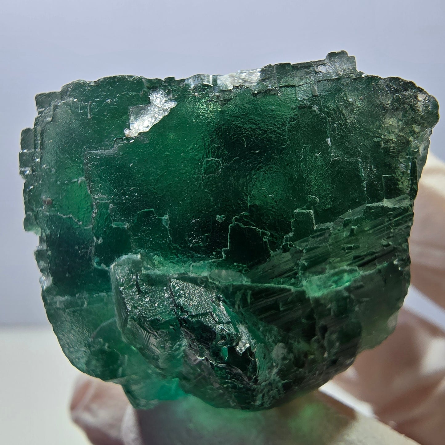 Klarer Phantom Fluorit Würfel parkettiert, grün Okorusu, Namibia 42*33*29mm