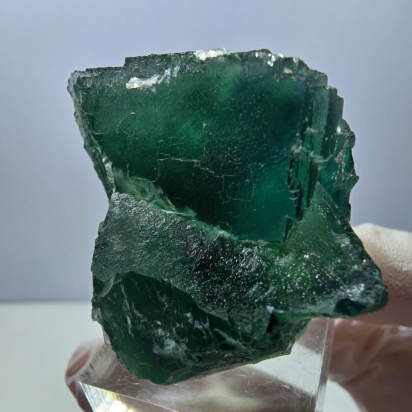 Klarer Phantom Fluorit Würfel parkettiert, grün Okorusu, Namibia 42*33*29mm