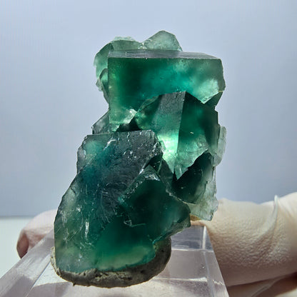 Klarer Phantom Fluorit Würfel parkettiert, grün Okorusu, Namibia 26*26*25mm