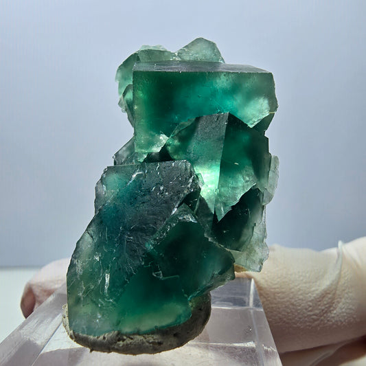 Klarer Phantom Fluorit Würfel parkettiert, grün Okorusu, Namibia 26*26*25mm
