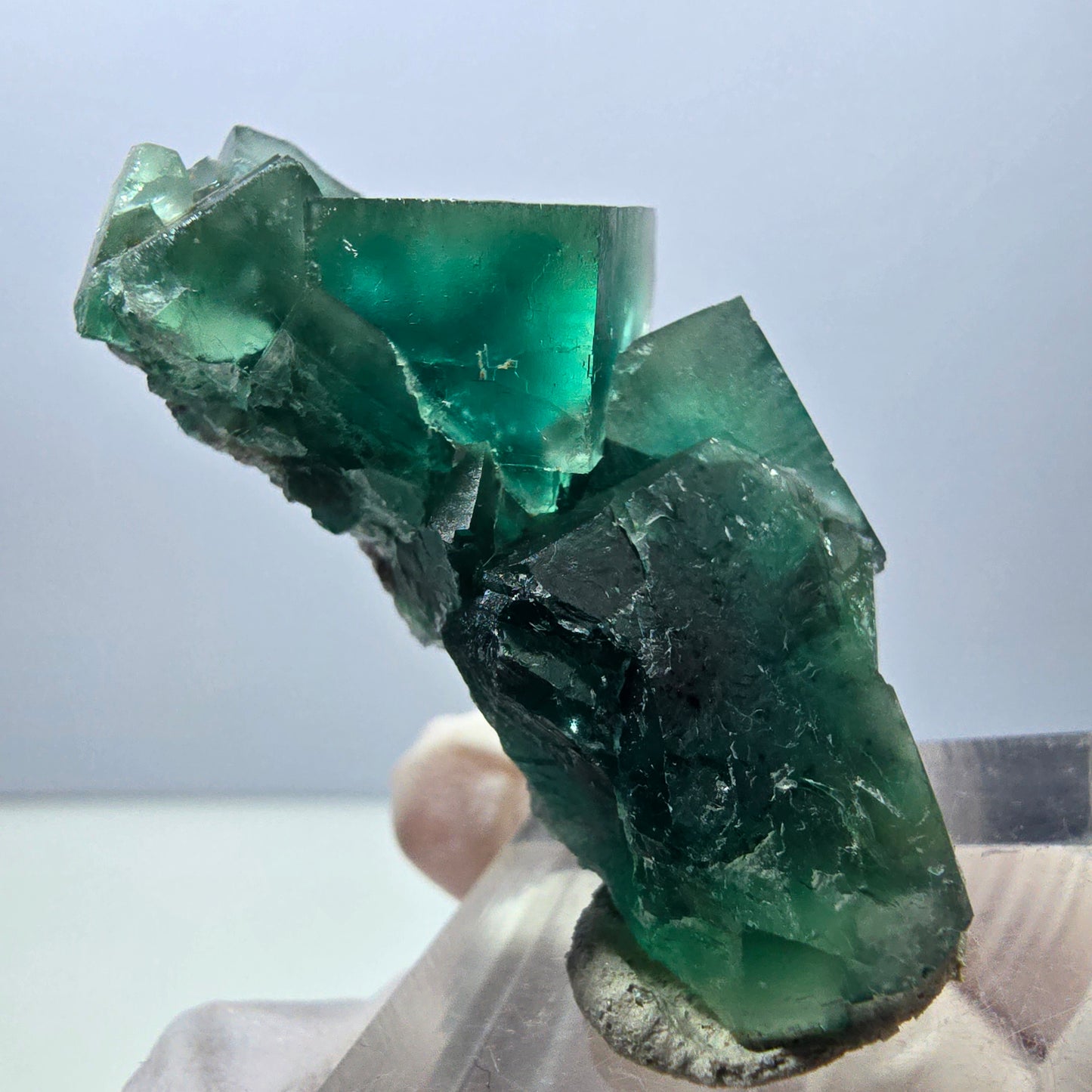 Klarer Phantom Fluorit Würfel parkettiert, grün Okorusu, Namibia 26*26*25mm