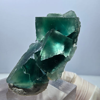 Klarer Phantom Fluorit Würfel parkettiert, grün Okorusu, Namibia 26*26*25mm