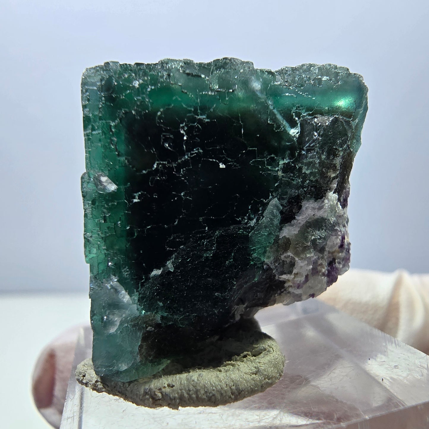Klarer Phantom Fluorit Würfel parkettiert, grün Okorusu, Namibia 27*26*25mm