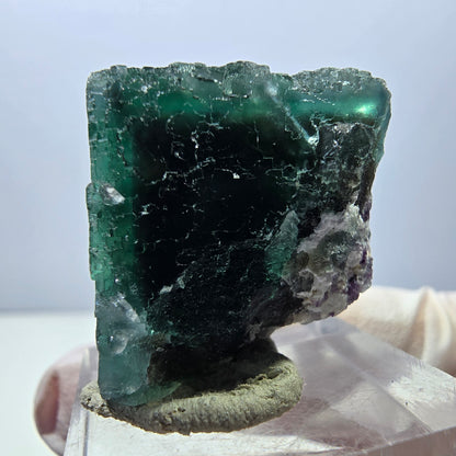 Klarer Phantom Fluorit Würfel parkettiert, grün Okorusu, Namibia 27*26*25mm
