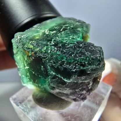 Klarer Phantom Fluorit Würfel parkettiert, grün Okorusu, Namibia 27*26*25mm