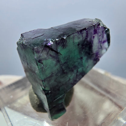 Klarer Phantom Fluorit Würfel, grün lila Okorusu, Namibia 19*18*11mm