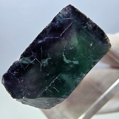 Klarer Phantom Fluorit Würfel, grün lila Okorusu, Namibia 19*17*11mm