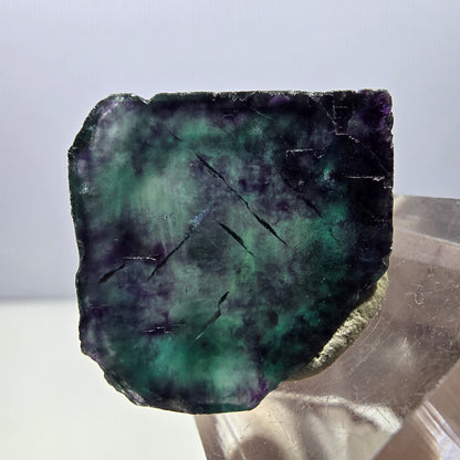 Klarer Phantom Fluorit Würfel, grün lila Okorusu, Namibia 24*23*13mm