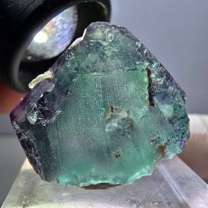 Klarer Phantom Fluorit Würfel, grün lila Okorusu, Namibia 24*23*13mm