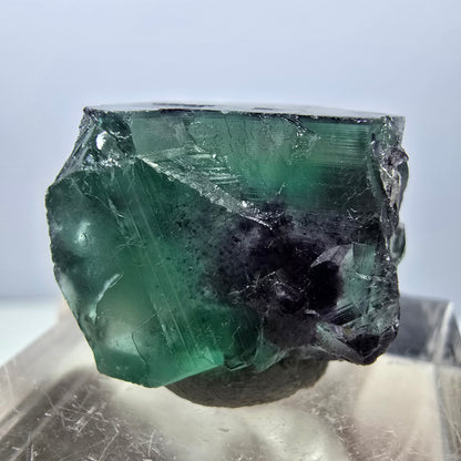 Clear Phantom Fluorite Cube, green purple Okorusu, Namibia 19*17*14mm 