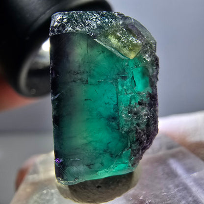 Klarer Phantom Fluorit Würfel, grün lila Okorusu, Namibia 21*21*13mm
